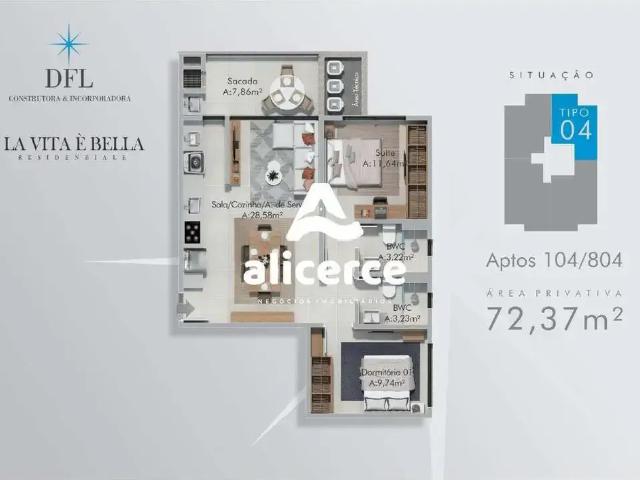 Apartamento para Venda em Biguaçu/SC Centro 3 Quartos
