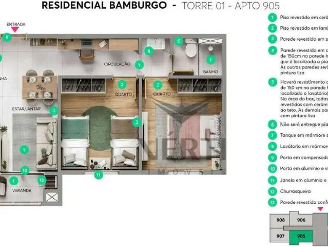 Apartamento para Venda em Blumenau/SC Badenfurt 2 Quartos