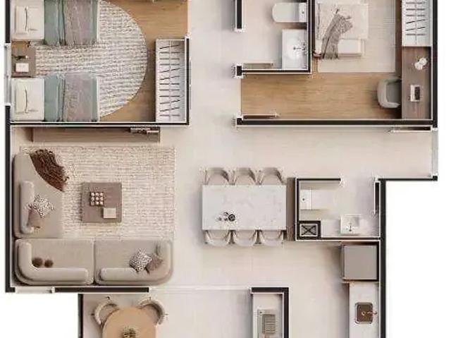 Apartamento para Venda em Bragança Paulista/SP Jardim Santa Helena 3 Quartos