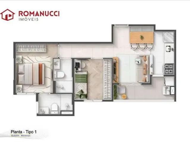 Apartamento para Venda em Bragança Paulista/SP Vila Aparecida 2 Quartos