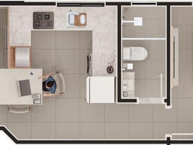 Apartamento para Venda em Curitiba/PR Cajuru 1 Quartos