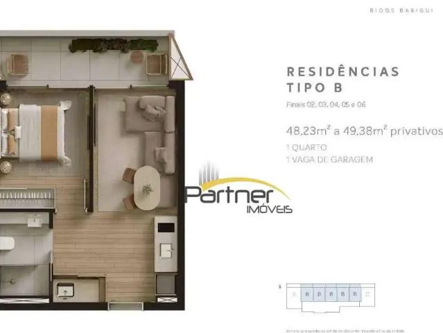 Apartamento para Venda em Curitiba/PR Campina do Siqueira 1 Quartos