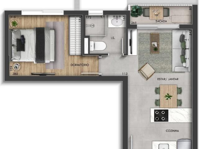 Apartamento para Venda em Curitiba/PR Centro Cívico 2 Quartos