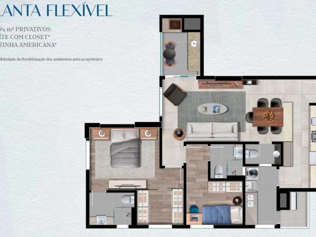 Apartamento para Venda em Curitiba/PR Centro 3 Quartos