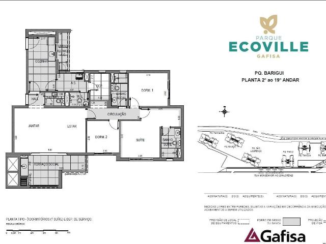 Apartamento para Venda em Curitiba/PR Cidade Industrial 3 Quartos
