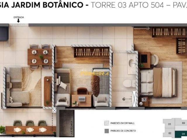 Apartamento para Venda em Curitiba/PR Cristo Rei 1 Quartos