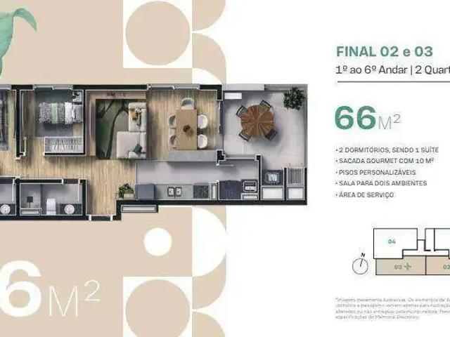 Apartamento para Venda em Curitiba/PR Água Verde 2 Quartos