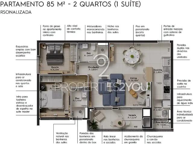 Apartamento para Venda em Curitiba/PR Água Verde 3 Quartos