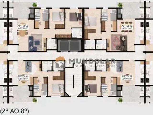 Apartamento para Venda em Curitiba/PR Boa Vista 3 Quartos