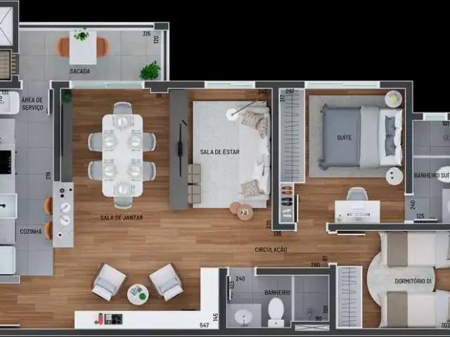 Apartamento para Venda em Curitiba/PR Bacacheri 2 Quartos