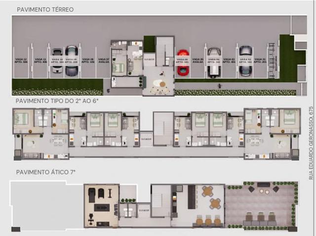 Apartamento para Venda em Curitiba/PR Bacacheri 2 Quartos