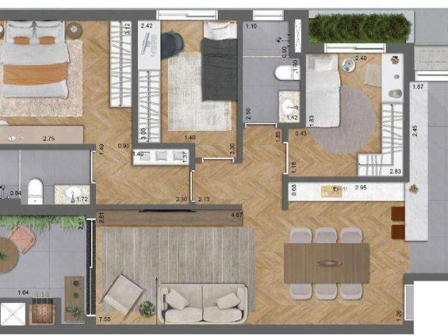 Apartamento para Venda em Curitiba/PR Bigorrilho 3 Quartos