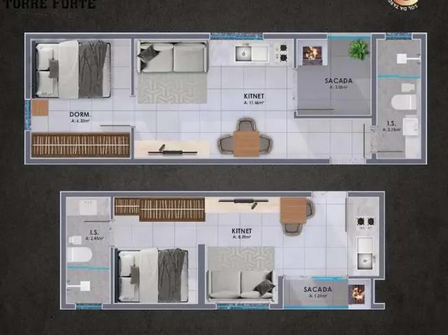 Apartamento para Venda em Curitiba/PR Guaíra 1 Quartos