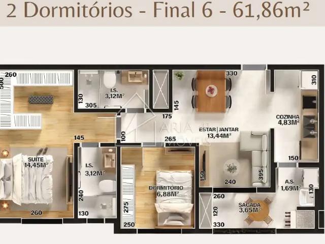 Apartamento para Venda em Curitiba/PR Ecoville 2 Quartos