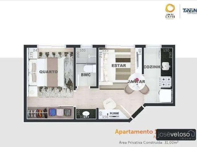 Apartamento para Venda em Curitiba/PR Juvevê 1 Quartos