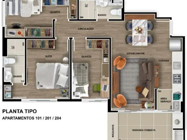 Apartamento para Venda em Curitiba/PR Orleans 3 Quartos