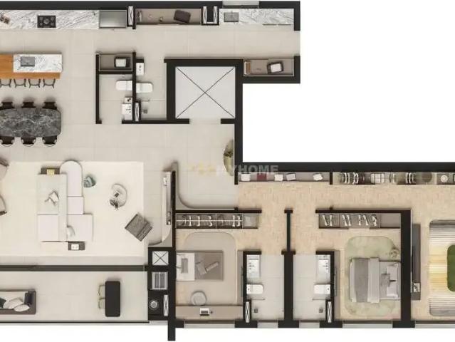 Apartamento para Venda em Curitiba/PR Mossunguê 3 Quartos