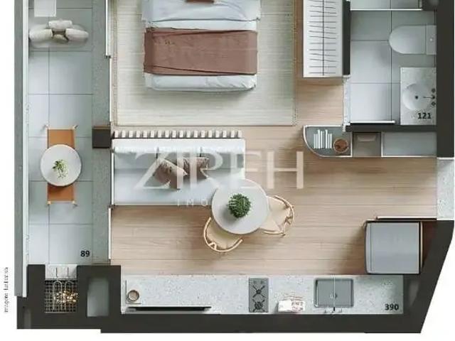 Apartamento para Venda em Curitiba/PR Mercês 1 Quartos