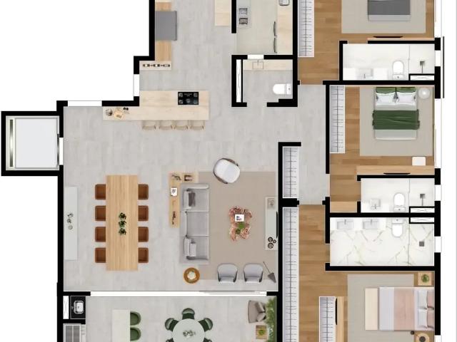 Apartamento para Venda em Curitiba/PR Mercês 3 Quartos