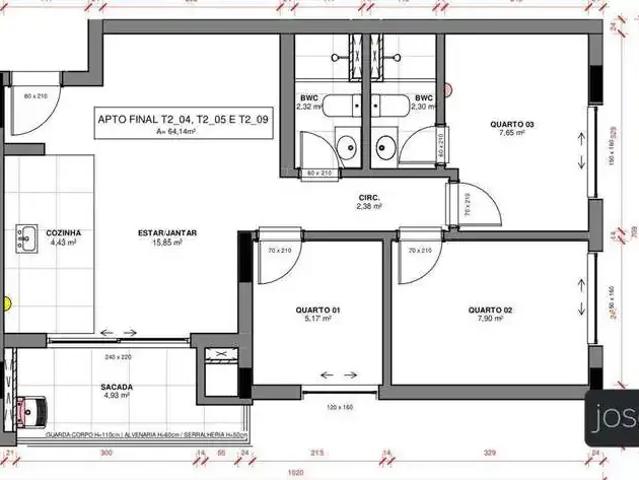 Apartamento para Venda em Curitiba/PR Novo Mundo 3 Quartos