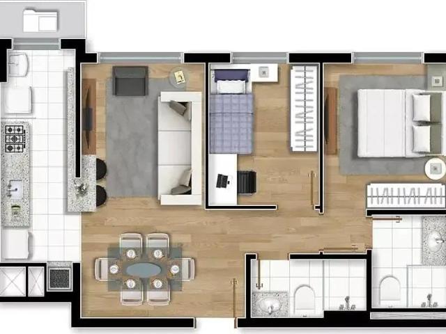 Apartamento para Venda em Curitiba/PR Santo Inácio 2 Quartos