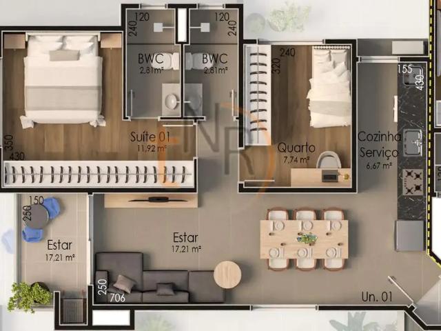 Apartamento para Venda em Curitiba/PR Seminário 2 Quartos