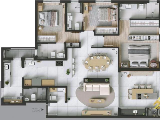Apartamento para Venda em Curitiba/PR Tarumã 3 Quartos