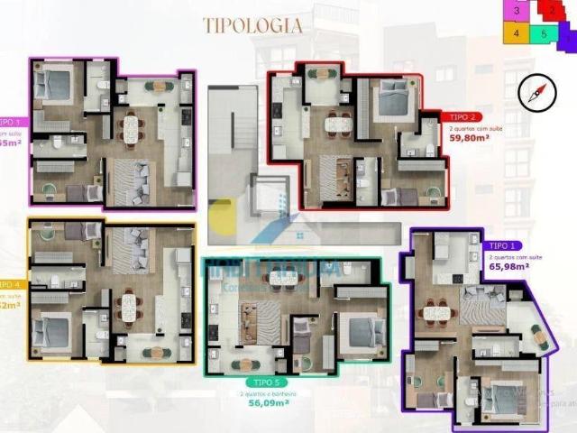 Apartamento para Venda em Curitiba/PR Tingui 2 Quartos