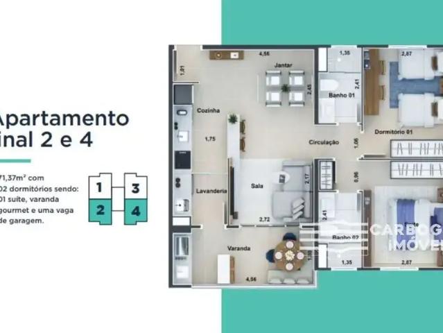 Apartamento para Venda em Caçapava/SP Vila Resende 2 Quartos