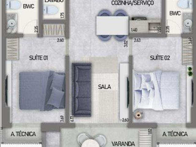 Apartamento para Venda em Cabedelo/PB Formosa 2 Quartos