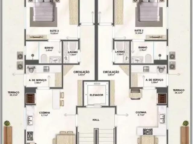 Apartamento para Venda em Camboriú/SC Areias 2 Quartos