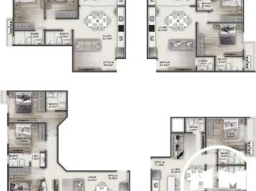Apartamento para Venda em Camboriú/SC Tabuleiro Monte Alegre 3 Quartos