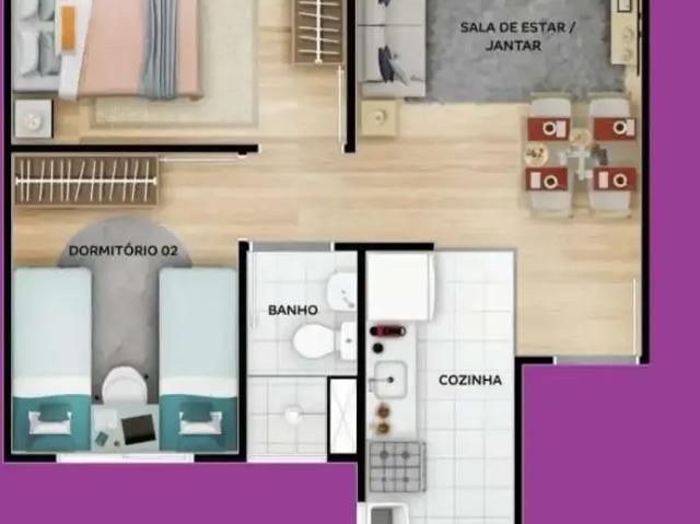 Apartamento para Venda em Campinas/SP Cidade Satélite Íris 2 Quartos