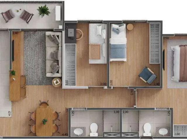 Apartamento para Venda em Campinas/SP Mansões Santo Antônio 2 Quartos