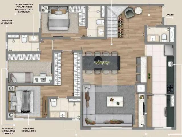 Apartamento para Venda em Campinas/SP Nova Campinas 3 Quartos