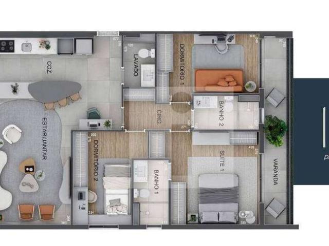 Apartamento para Venda em Campinas/SP Nova Campinas 3 Quartos