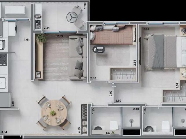 Apartamento para Venda em Campinas/SP Parque Rural Fazenda Santa Cândida 2 Quartos