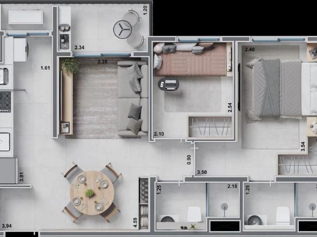 Apartamento para Venda em Campinas/SP Parque Rural Fazenda Santa Cândida 2 Quartos