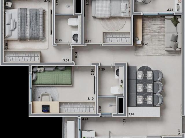 Apartamento para Venda em Campinas/SP Parque Rural Fazenda Santa Cândida 3 Quartos
