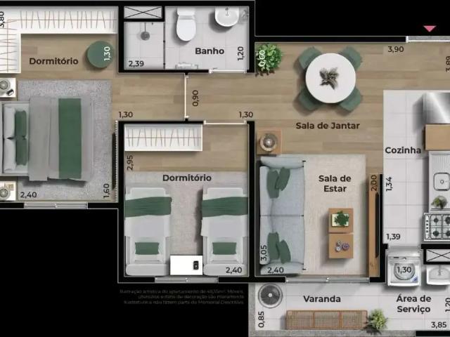 Apartamento para Venda em Campo Limpo Paulista/SP Jardim Maria 2 Quartos