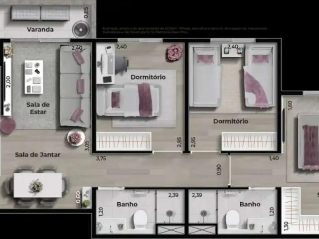 Apartamento para Venda em Campo Limpo Paulista/SP Jardim Maria 3 Quartos