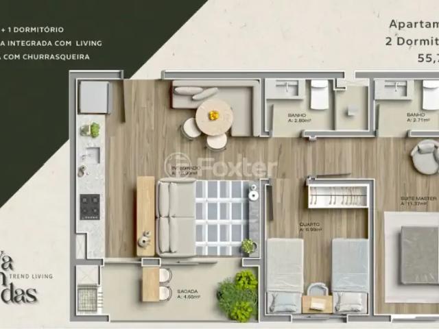 Apartamento para Venda em Canoas/RS Marechal Rondon 2 Quartos