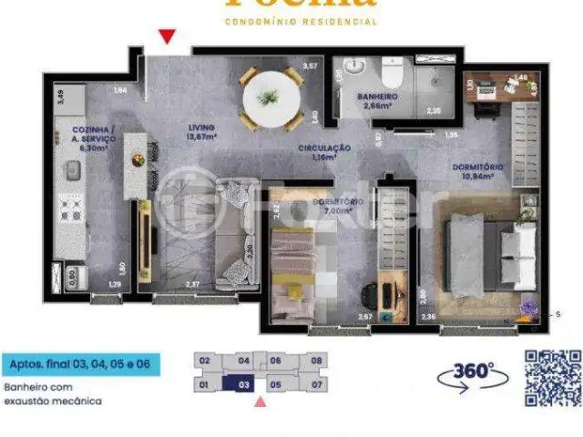 Apartamento para Venda em Canoas/RS Harmonia 2 Quartos