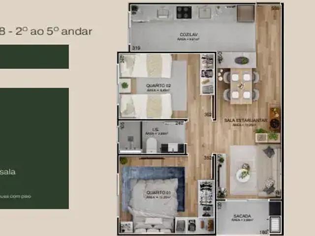 Apartamento para Venda em Cascavel/PR Floresta 2 Quartos