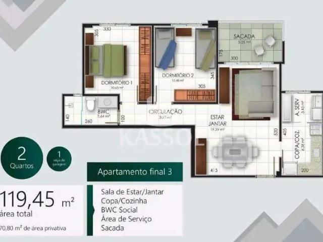 Apartamento para Venda em Cascavel/PR Pacaembu 2 Quartos