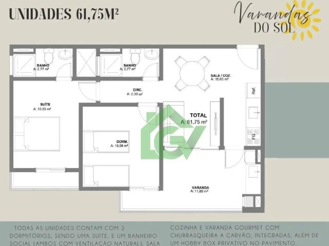Apartamento para Venda em Caraguatatuba/SP Massaguaçu 2 Quartos