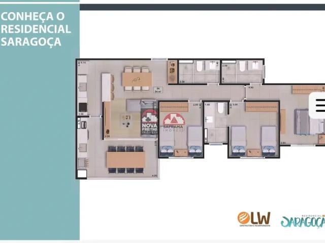 Apartamento para Venda em Caraguatatuba/SP Sumaré 3 Quartos