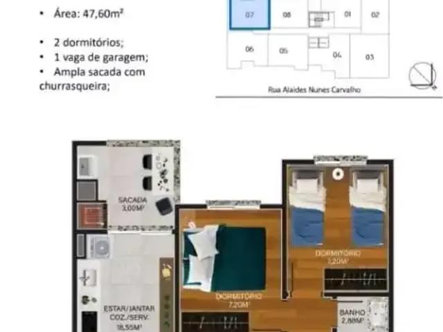 Apartamento para Venda em Caxias do Sul/RS Bela Vista 2 Quartos