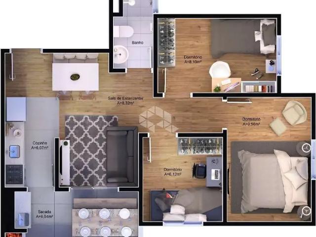 Apartamento para Venda em Caxias do Sul/RS Charqueadas 2 Quartos