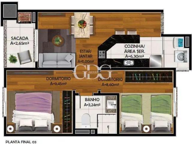 Apartamento para Venda em Caxias do Sul/RS Esplanada 2 Quartos